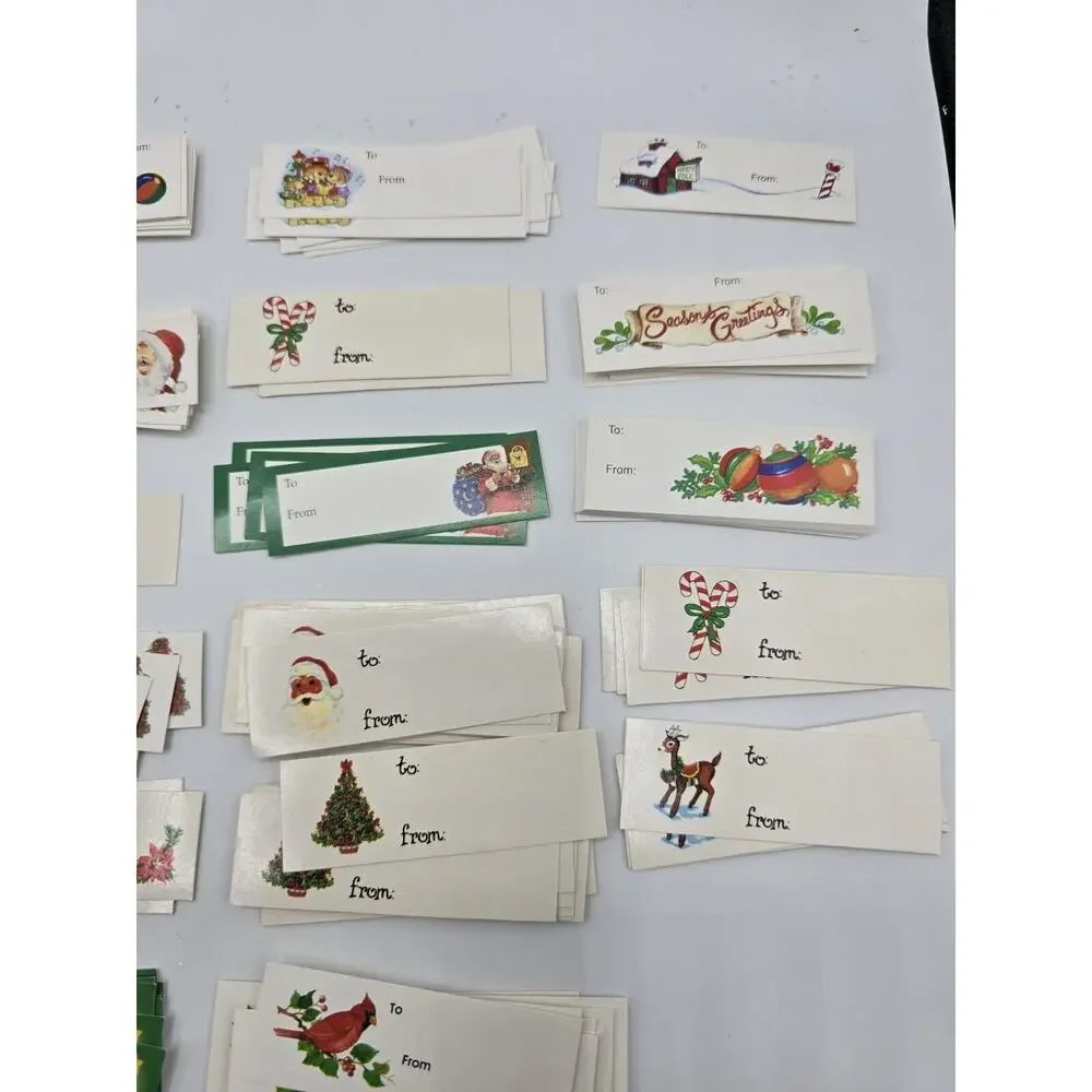 Vintage Christmas Gift Tags Ephemera Unused, Variety!